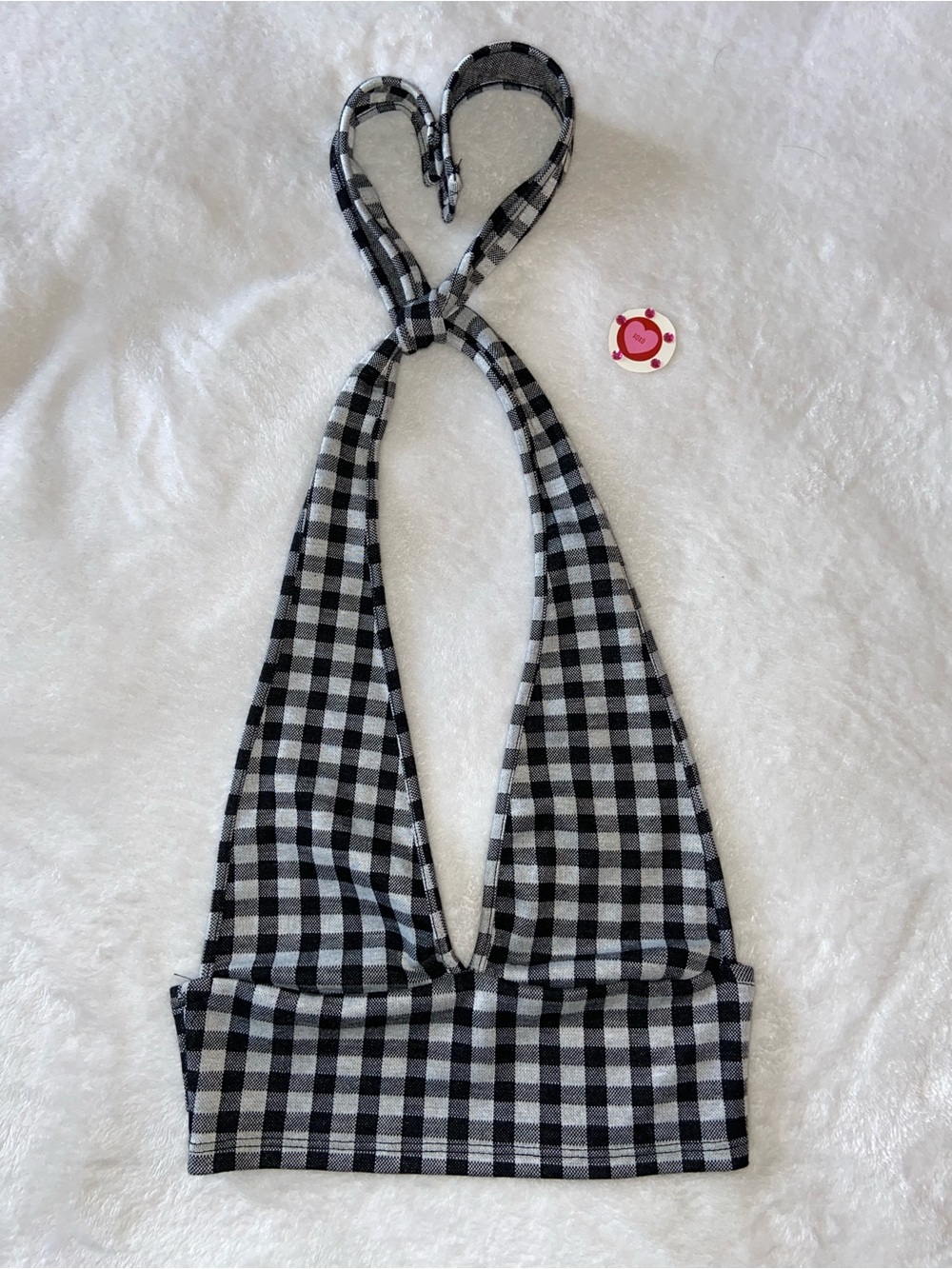 Sincerely Jules Black & White Gingham Top